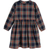 Emma Long Sleeve Collared Dress, Blue Multi Plaid - Dresses - 3