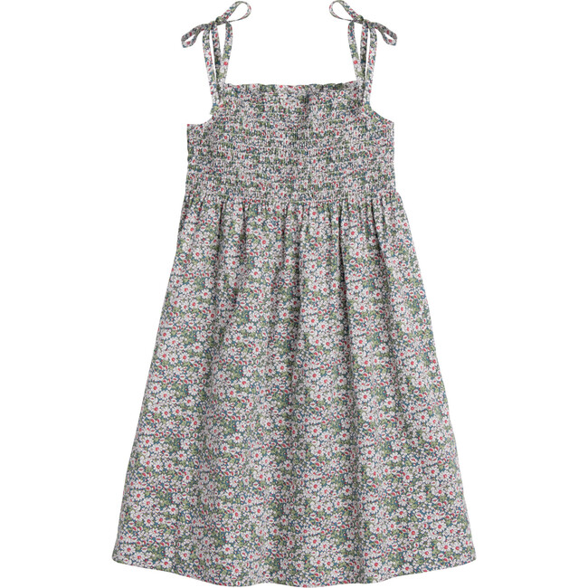Rosie Smocked Dress, Blue Floral - Dresses - 3