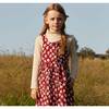 Olympia Button Front Dress, Barn Red Cut Out Flowers - Dresses - 4