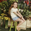 Monique Pointelle Tee, Cream - Shirts - 8