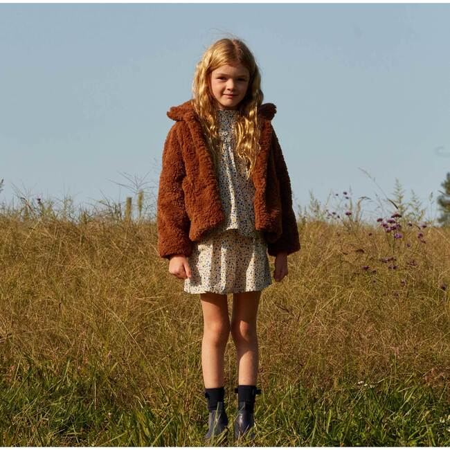 Phoebe Cropped Teddy Coat, Coco - Jackets - 2