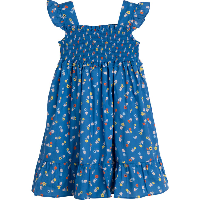Daria Dress, Blue Flower Pots - Dresses - 1