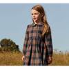 Emma Long Sleeve Collared Dress, Blue Multi Plaid - Dresses - 7