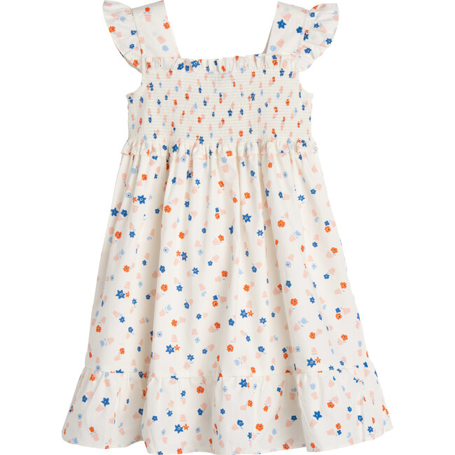 Daria Dress, White Flower Pots - Dresses - 3
