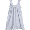 Mila Ruffle Tie Back Dress, Light Blue Stripe - Dresses - 3