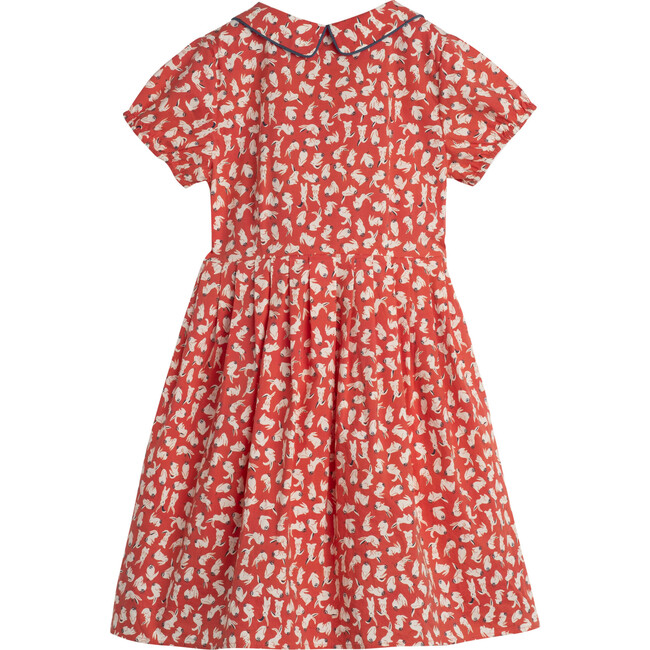 Emmalyn Short Sleeve Collared Dress, Red Scattered Bunnies - Maison Me ...