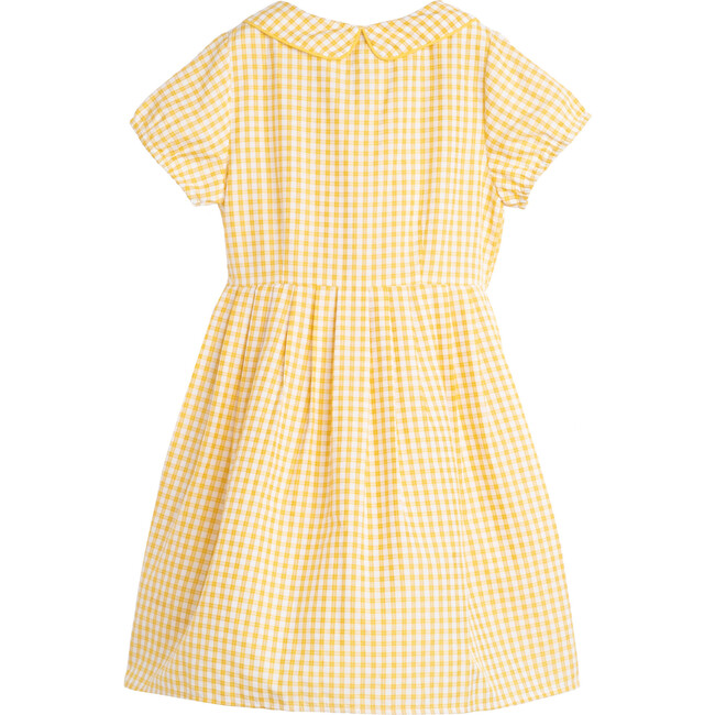 Emmalyn Short Sleeve Collared Dress, Marigold Check - Dresses - 3