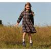 Emma Long Sleeve Collared Dress, Blue Multi Plaid - Dresses - 9