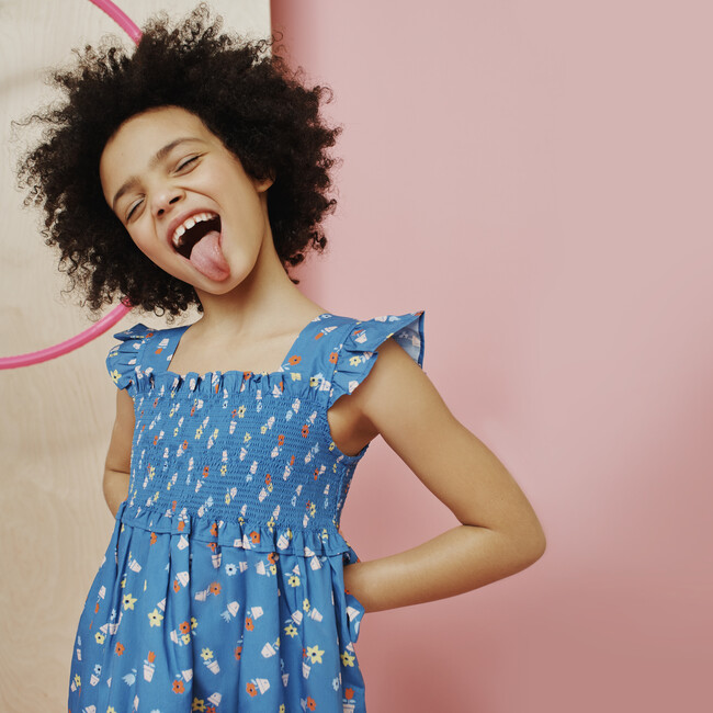 Daria Dress, Blue Flower Pots - Maison Me Dresses | Maisonette