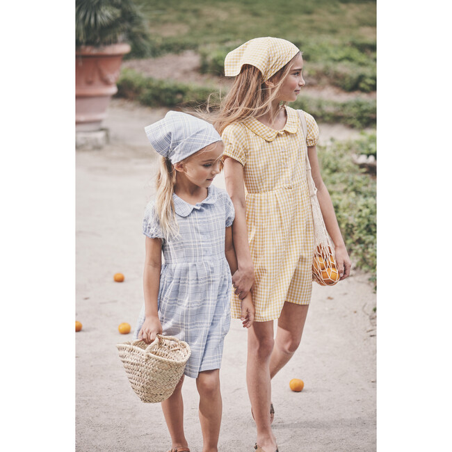 Emmalyn Short Sleeve Collared Dress, Marigold Check - Dresses - 4