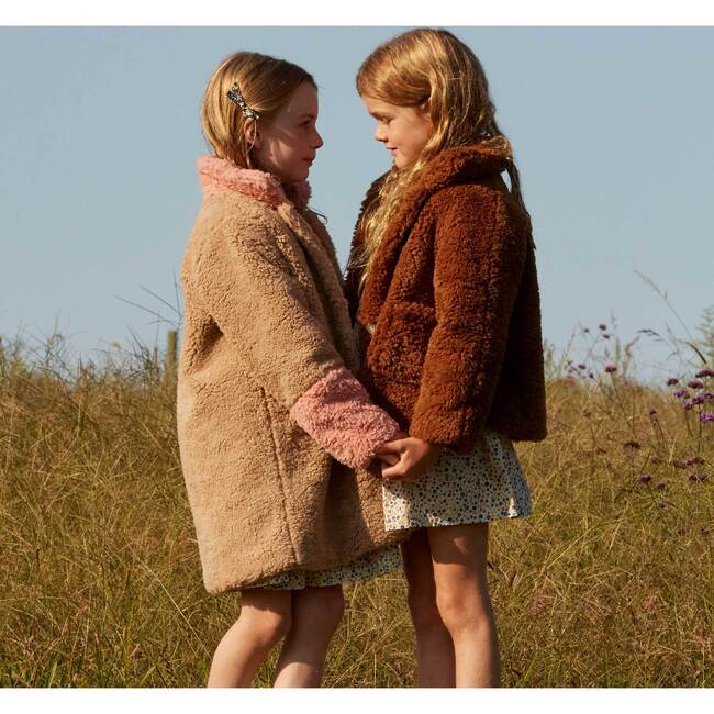 Phoebe Cropped Teddy Coat, Coco - Jackets - 5