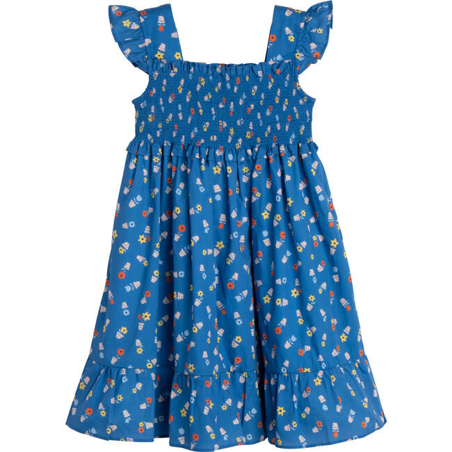 Daria Dress, Blue Flower Pots - Dresses - 3