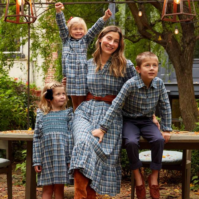 chinese dress ladies Emma Maxi Dress, Navy Gingham main image 0