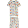 Emerson Short Sleeve Pajama Set, Kissing Fish - Pajamas - 1 - thumbnail