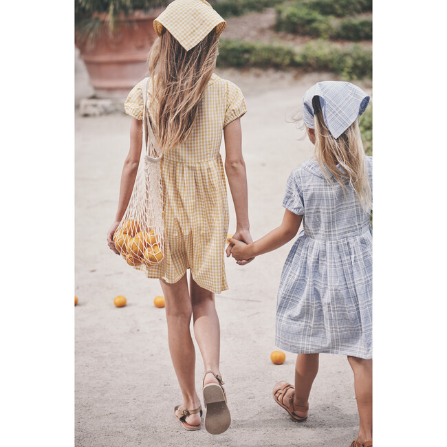 Emmalyn Short Sleeve Collared Dress, Marigold Check - Dresses - 5
