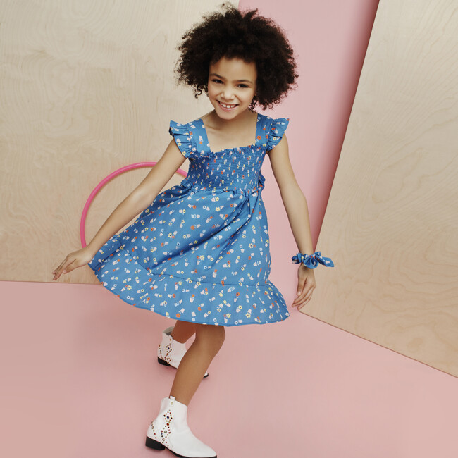 Daria Dress, Blue Flower Pots - Maison Me Dresses | Maisonette