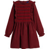 Alexandra Dress, Deep Red Mini Cord - Dresses - 1 - thumbnail