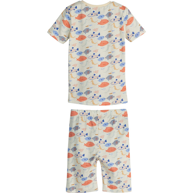 Emerson Short Sleeve Pajama Set, Kissing Fish - Pajamas - 3