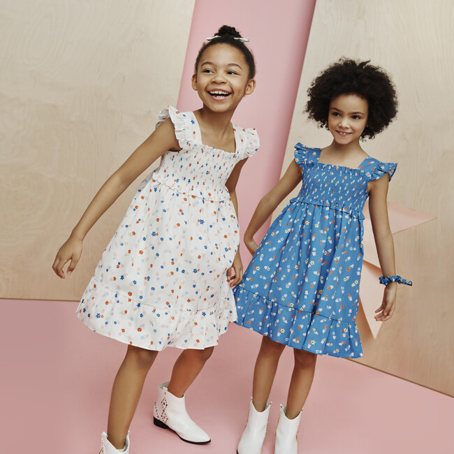 Daria Dress, Blue Flower Pots - Maison Me Dresses | Maisonette