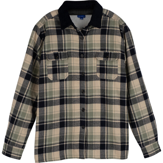 Men's Terrance Sherpa Shirt, Sage Multi