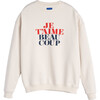 Women's Je T'aime Sweatshirt, Cream - Sweatshirts - 1 - thumbnail