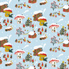 Taylor Holiday Long Sleeve Pajama Set, Winter Mushroom Village - Pajamas - 2 - thumbnail