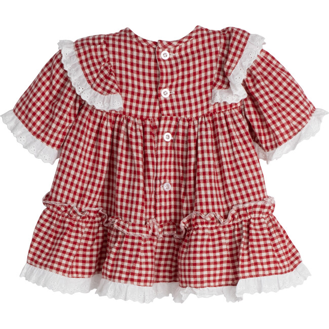 Baby Ellery Ruffle Dress, Red Plaid - Dresses - 2