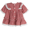 Baby Ellery Ruffle Dress, Red Plaid - Dresses - 2 - thumbnail