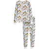 Taylor Holiday Long Sleeve Pajama Set, Winter Mushroom Village - Pajamas - 3 - thumbnail