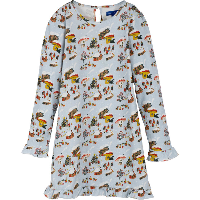 Corinne Holiday Dress, Winter Mushroom Village - Pajamas - 1