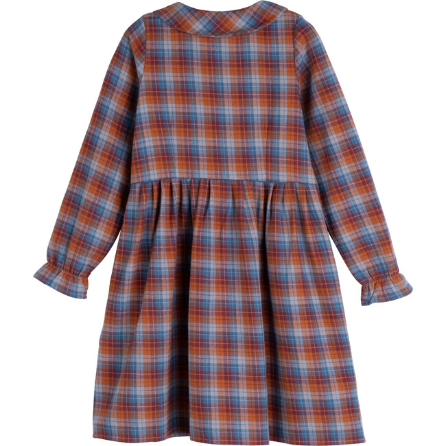 Emma Collared Dress, Peacock Blue Multi - Dresses - 3