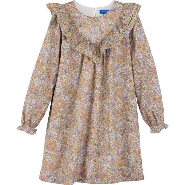 Cora Dress, Sage & Brown Floral - Dresses - 1 - zoom