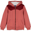 Benji Colorblock Hoodie, Dusty Darker Rose Multi - Sweatshirts - 1 - thumbnail