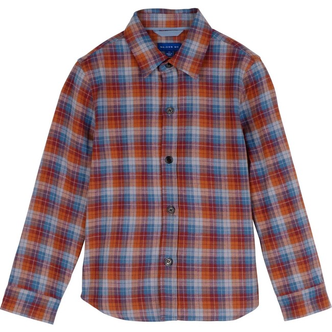 Max Button Down, Peacock Blue Multi - Shirts - 1
