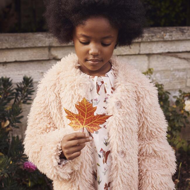 Gemma Shaggy Coat, Dusty Rose - Jackets - 4