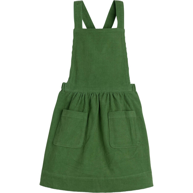 Millie Pinafore Dress, Evergreen Cord - Dresses - 1