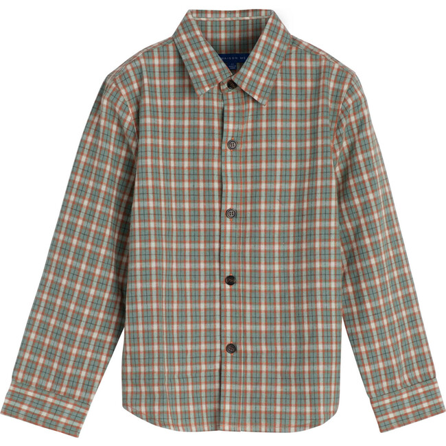Max Button Down, Green & Red Check - Shirts - 1