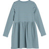 Marley Ribbed Long Sleeve Jersey Dress, Sage & Blue - Dresses - 2