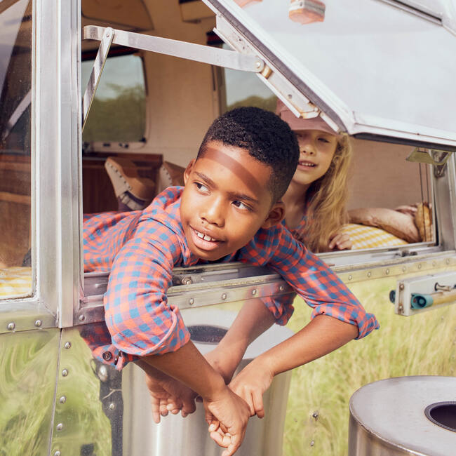 Max Button Down, Red & Blue Check - Shirts - 4