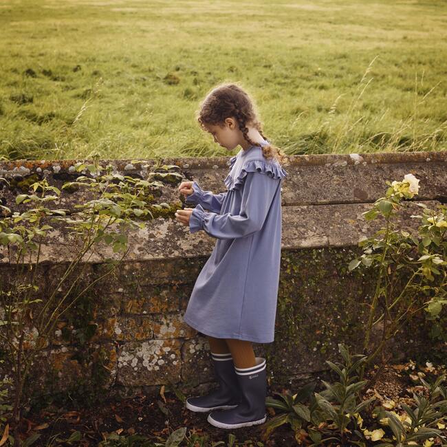 Octavia Jersey Dress, Dusty Blue - Dresses - 3