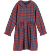 Emma Collared Dress, Red & Blue Check - Dresses - 1 - thumbnail