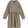Emma Collared Dress, Green & Red Check - Dresses - 1 - thumbnail