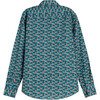 Women's Georgia Blouse, Petrol Pansies - Shirts - 3