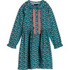 Gigi Dress, Petrol Pansies - Dresses - 1 - thumbnail