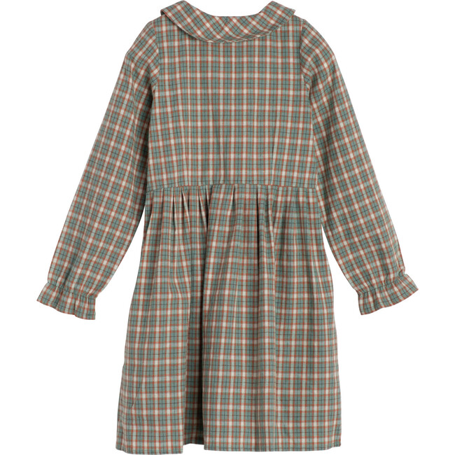Emma Collared Dress, Green & Red Check - Dresses - 3