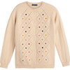 Women's Serena Dot Cardigan, Cream - Cardigans - 1 - thumbnail