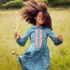 Gigi Dress, Petrol Pansies - Dresses - 2