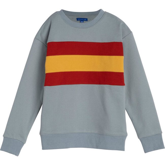 Tyler Colorblock Sweatshirt, Dusty Blue Multi