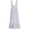 Women's Mara Ruffle Tie Back Dress, Light Blue Stripe - Dresses - 1 - thumbnail