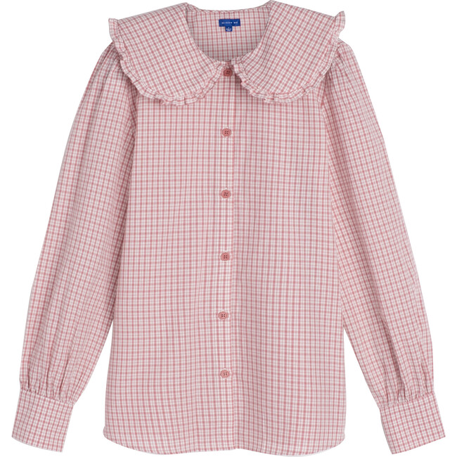 Women's Isobel Collared Top, Vintage Red - Shirts - 1
